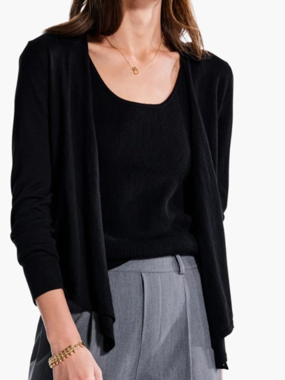 NIC+ZOE 4 Way All Year Cardigan in Black